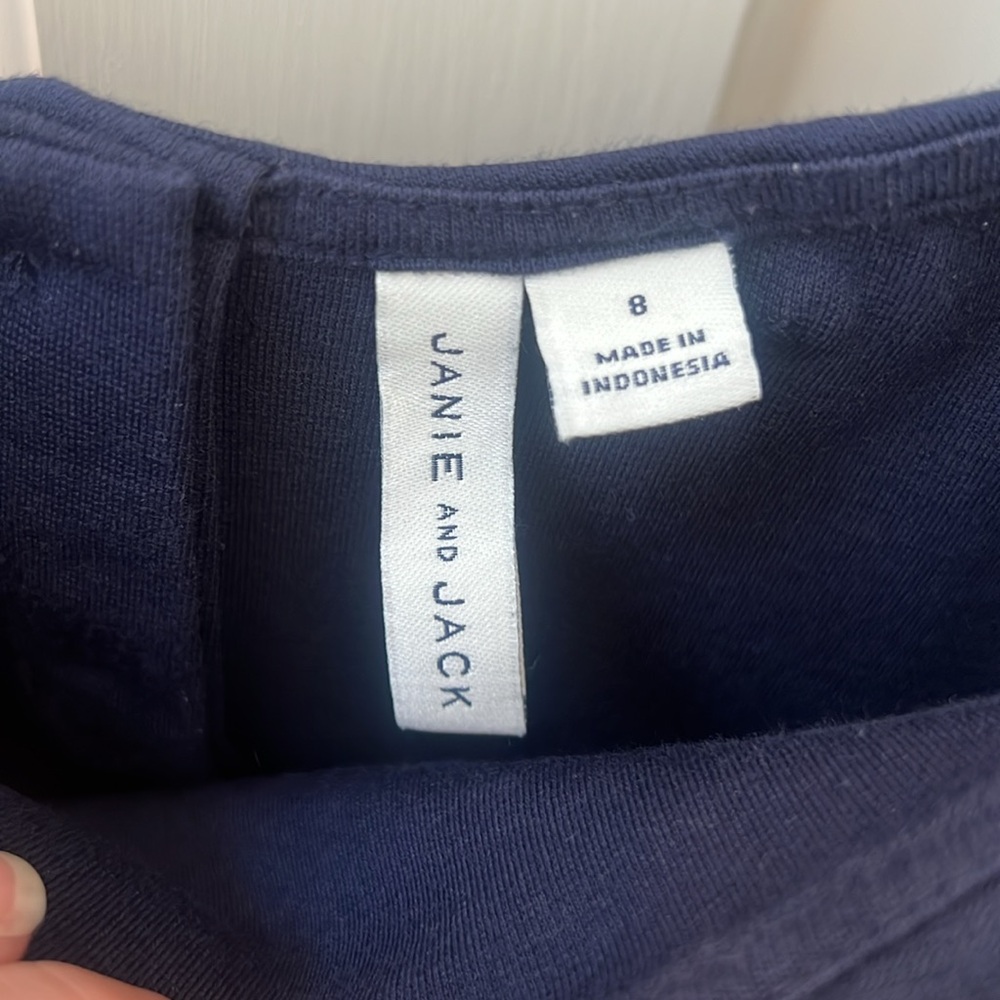 Janie & Jack blue and white sailor dress. Matching headband included. Size 8 G - Picture 6 of 6